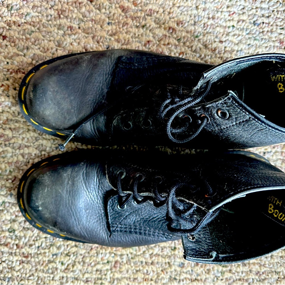 Dr. Martens Black Combat Boots with Air-Cushioned Soles